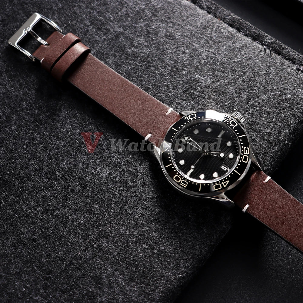 12/14/16/18/20/22/24mm Genuine Cowhide Strap for Seiko Watch Band for Omega for Panerai Bracelets 20mm 22mm 24mm Wristbelt Bands