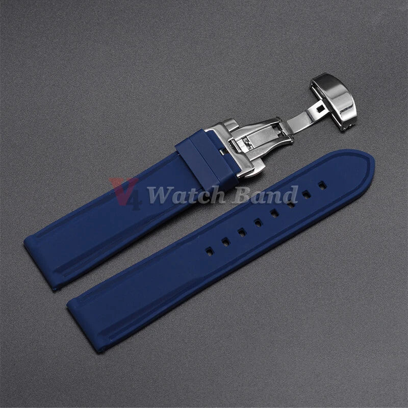 Quick Release Silicone Strap for Seiko 5 skx turtle Men Women Sport Waterproof Watch Band 18mm 20mm 22mm 24mm Butterfly Buckle