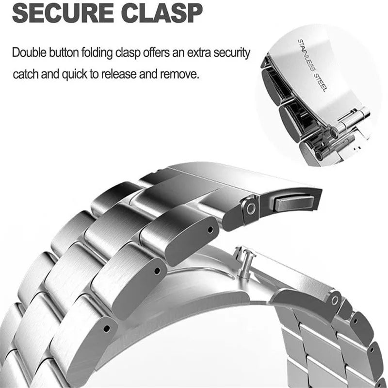 Metal Correa For Redmi Watch 5 Active/Lite Strap Stainless Steel Wristband 22mm Bracelet For Huawei GT5 46mm GT2e Watchband