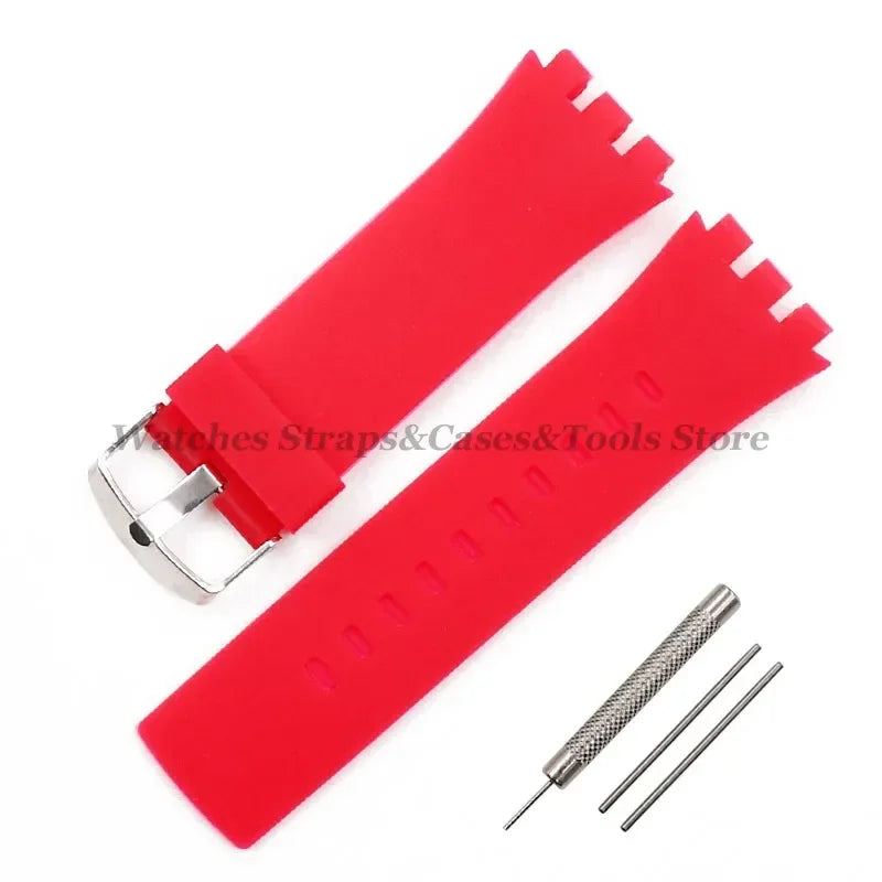 Rubber Watch Strap for SWATCH for TOUCH SURB100 SURW100 Silicone Watchbands 22mm Men Women Sports Bracelet Watch Accessories