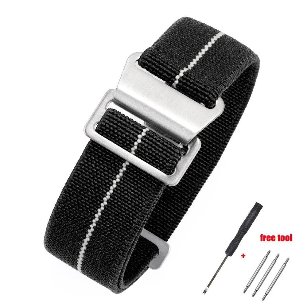 Elastic Nylon Band for Seiko for Rolex for Water Ghost for Tudor for Omega Watchband Sport Bracelet  20mm 22mm Parachute Strap