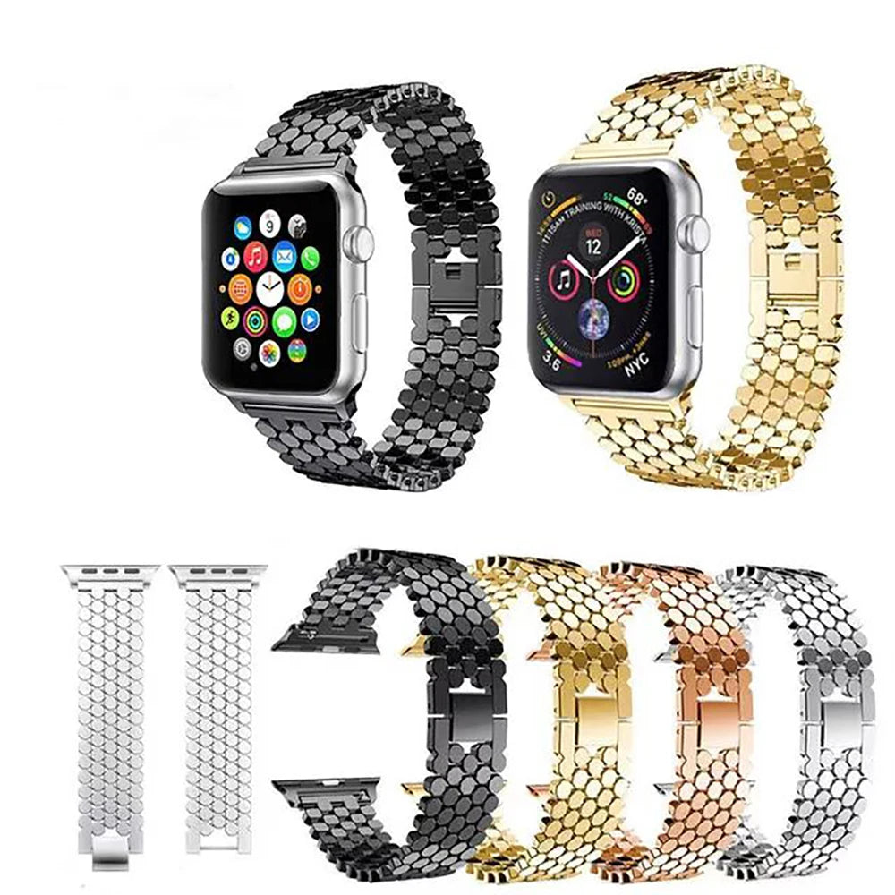 Metal Strap For Apple Watch Ultra 2 49mm 9 8 7 45mm 41mm Stainless Steel Smart Watch Wristband For iWatch 6 se 44mm 42mm 40 38mm
