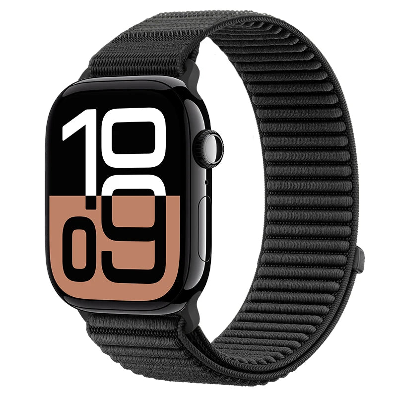 Sport Band For Apple Watch 11 10 42mm 46mm Ultra 3 49mm Nylon Loop Strap For Iwatch SE 3 40 44mm 9 2 8 7 38/41mm 45mm Watchand