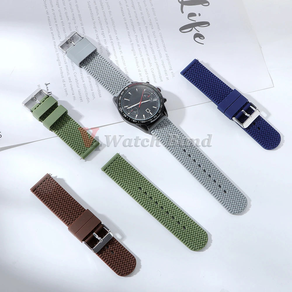 18mm 20mm 22mm 24mm Quick Release Silicone Strap for Samsung Galaxy Watch 3 4 5  for Huawei GT2/GT3 Smart Watch Bracelet