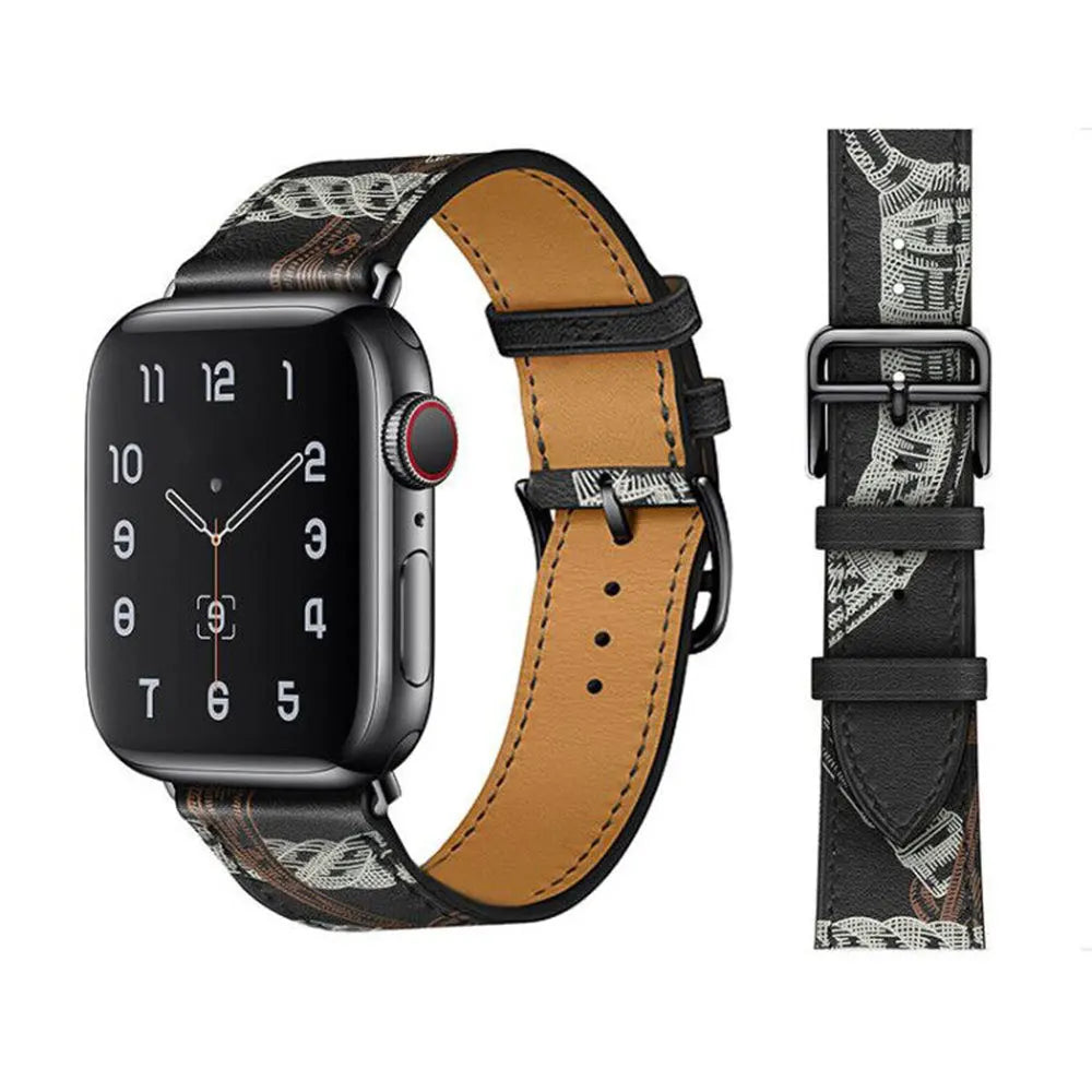 Vintage Leather Strap For Apple watch band 44mm 49mm 45mm 42mm 46mm 40mm correa bracelet iWatch series 7 8 6 SE ultra Watchband