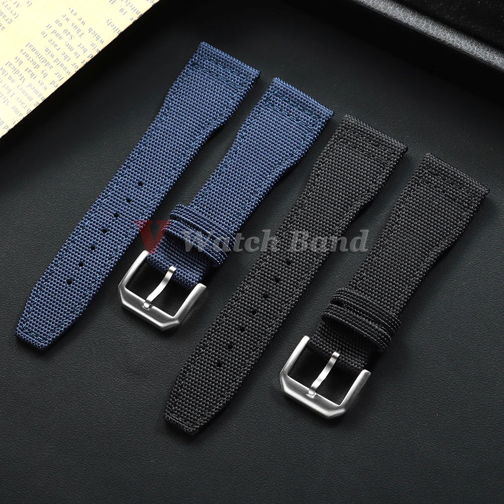 20mm 21mm 22mm Nylon Canvas Watch Strap for IWC Pilot Strap Men Sport Green Sailcloth Watch Straps Replacement Watch Bracelet