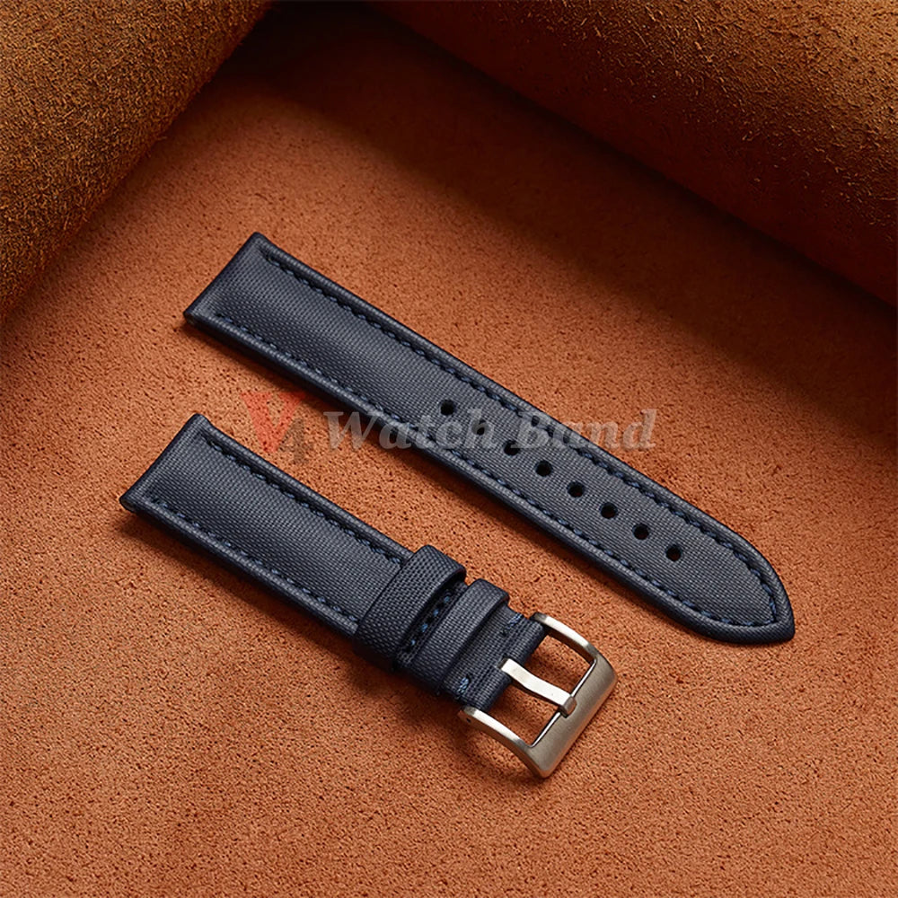 Premium Sailcloth Strap 18mm 19mm 21mm for Omega for Rolex Watch Band Durable Nylon Bracelet 20mm 22mm Quick Release Wristbelt