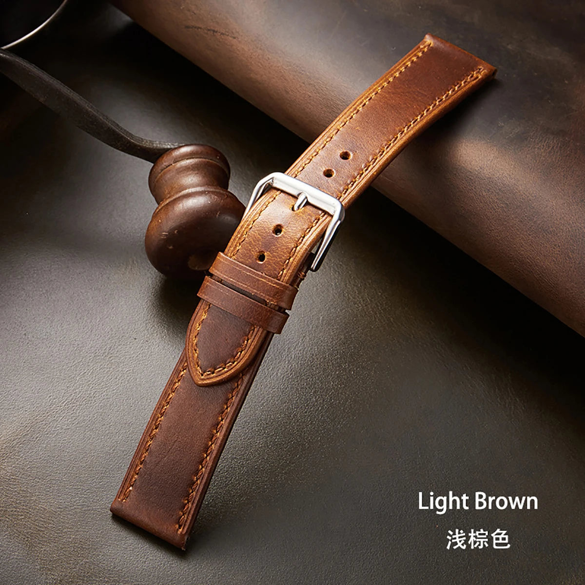 New Style Genuine Leather Watch Strap for Casio for Seiko 18/20/22mm Retro Oil Wax Skin Ultra-thin Quality Business Watchband