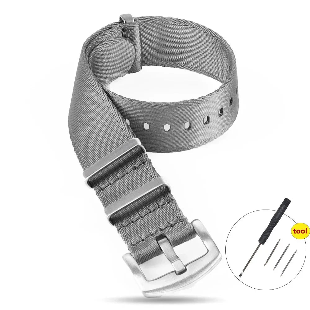 High Density Nylon Strap for Omega Seamaster 007 20mm 22mm Soft Nylon Bracelet for Seiko Military Watchband for Samsung Galaxy