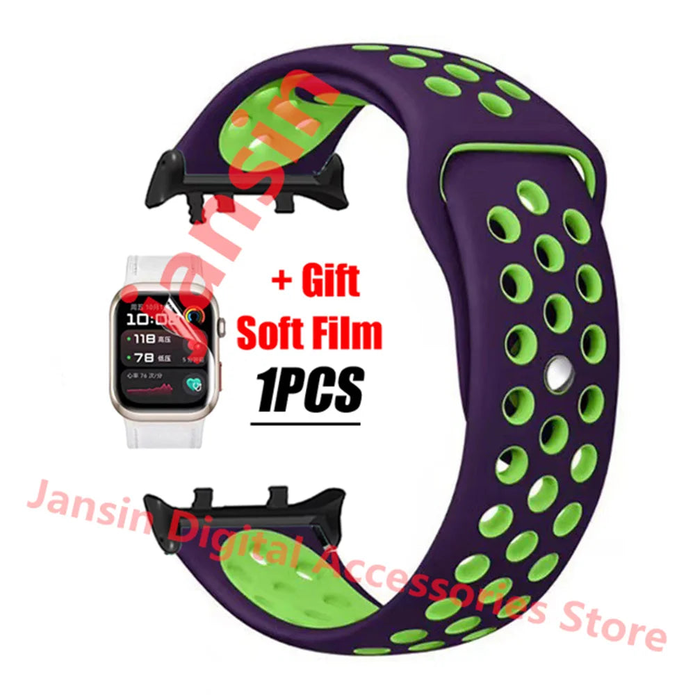 For Huawei Watch D2 Correa Silicone Bracelet Screen Protector Accessories Band For Huawei Watch D2 Replaceable Sport Strap