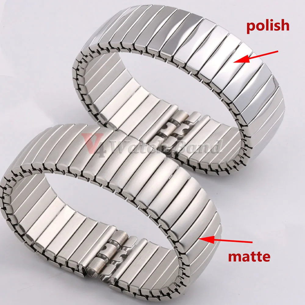 Elastic Metal Watch Band for Swatch 20mm 17mm Watch Strap Stretch Expansion Stainless Wrist Strap Men Women Bracelet Accessories