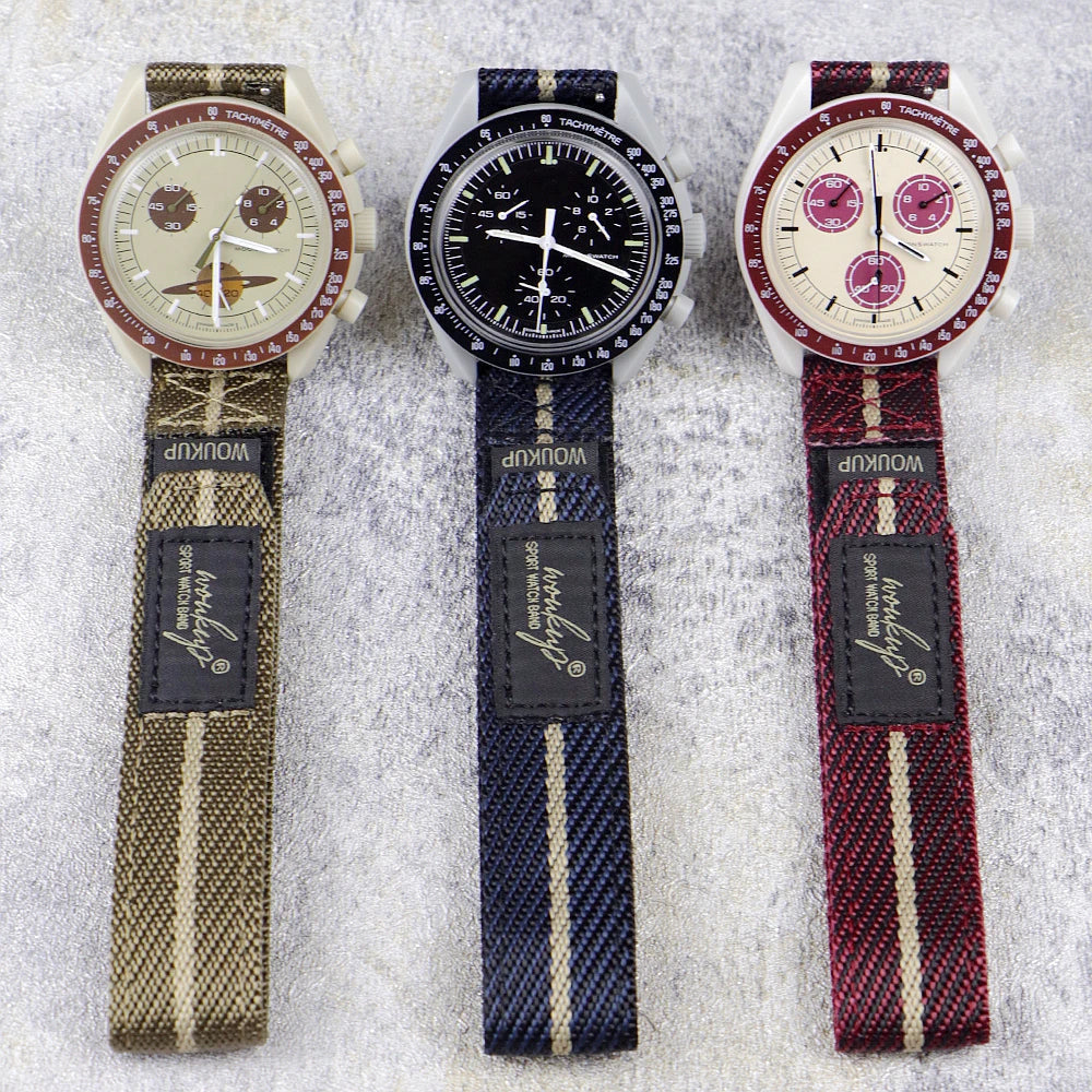 20mm 22mm Nylon Watch Band For Omega X S-watch Joint MoonSwatch Strap Quick Release Sport Watchband Bracelet for Men Women