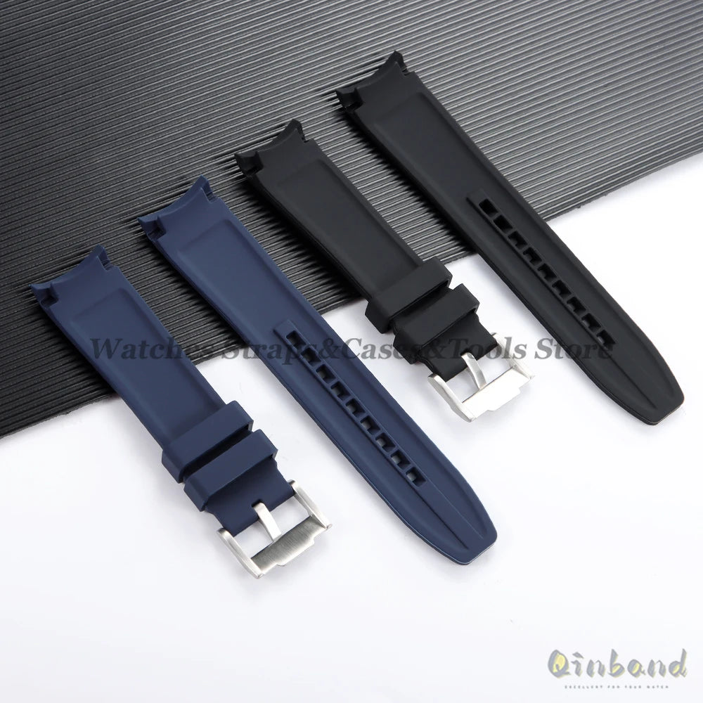20mm 22mm Rubber Strap High Quality Curved End Silicone Watch Band for Swatch for Omega for Moonswatch for Rolex Waterproof Belt