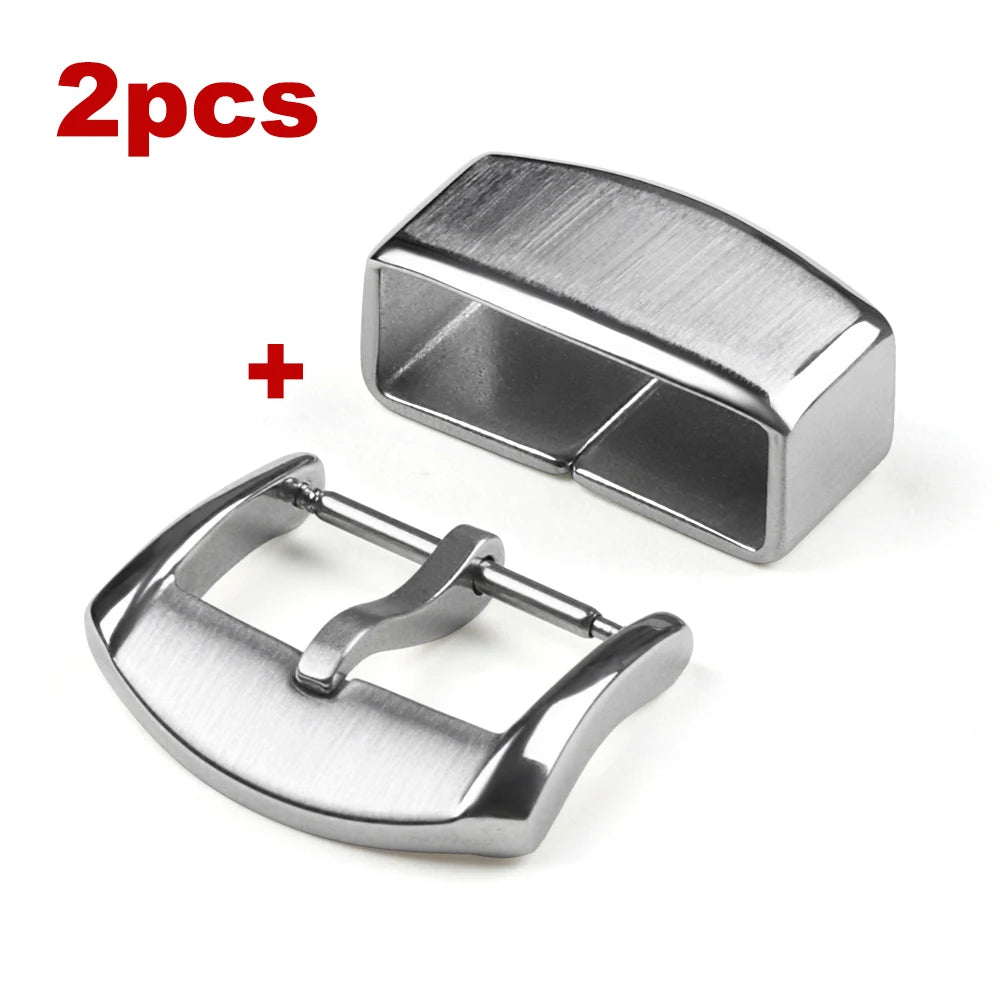 Stainless Steel Watch Buckle Ring for Seiko Band Heighten Keeper Metal Loop Holder 18mm 20mm Silver Pin Clasp Watch Acessories