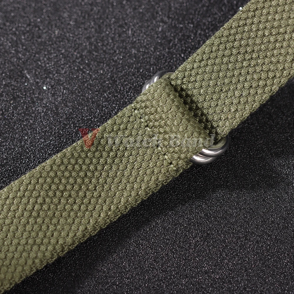 20mm 22mm High Quality Nylon Watch Strap Brown Military Army Green Band Casual Watchband Army Sport Bracelet Replacement Belt