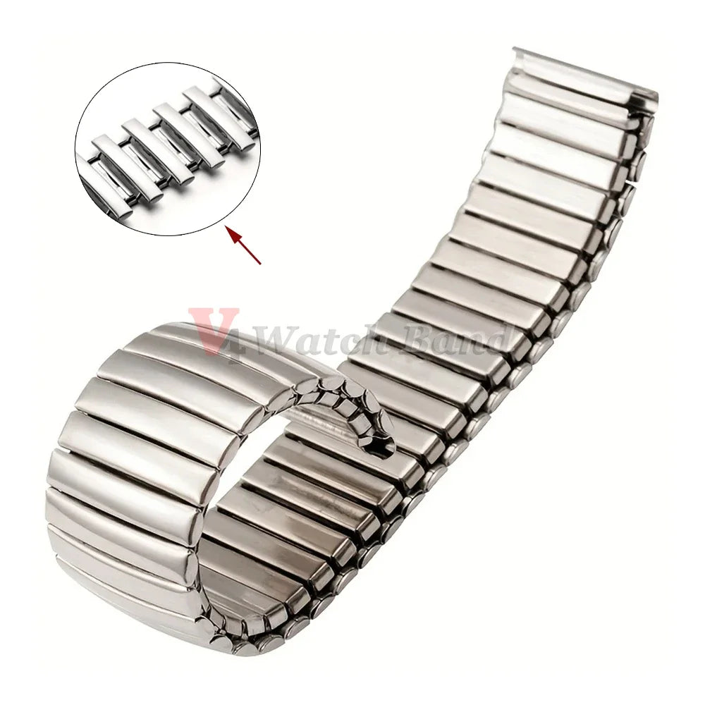 12/14/16/18/20/22mm Metal Expansion Bracelet for Xiaomi for Huawei for Samsung Galaxy Watch Band Stainless Steel Elastic Straps