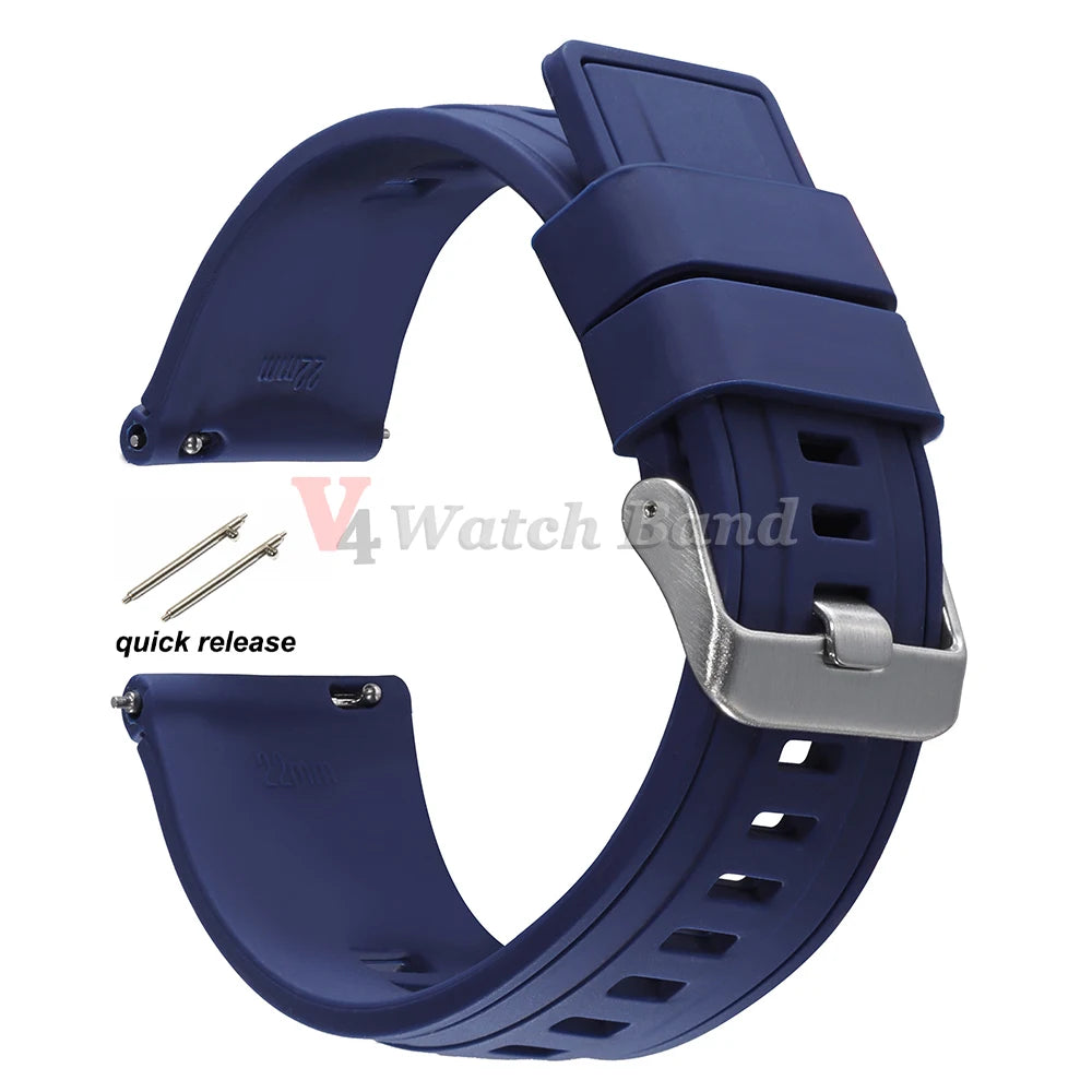 Quick Release Silicone Band for Samsung Galaxy Universal Watch Straps 20mm 22mm 18mm for Huawei Gt2 Gt3 Women&Men Accessories