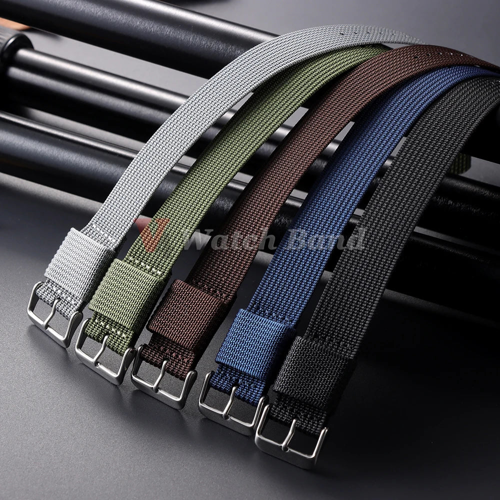 18mm 20mm 22mm New Ribbed Nylon Watchband Nylon Watch Strap for Omega Watch Band Watchband for Military Bracelets Accessories