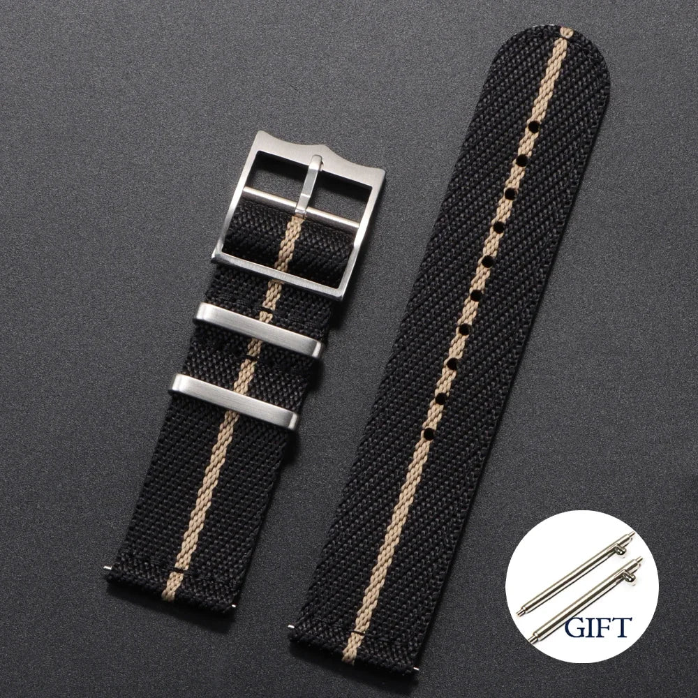 20 22mm Nylon Strap for Tudor for Omega Watch Band Woven Canvas Fabric Band for Seiko Men Military Sport Quick Release Bracelet