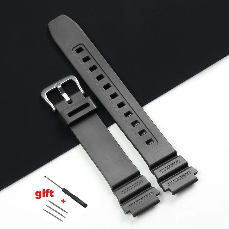 18mm Silicone Watch Strap for Casio AE1200 SGW300/400 MRW200 W218H AE1000/1300 W219 AQ-S810W Replacement Rubber Belt Wristband