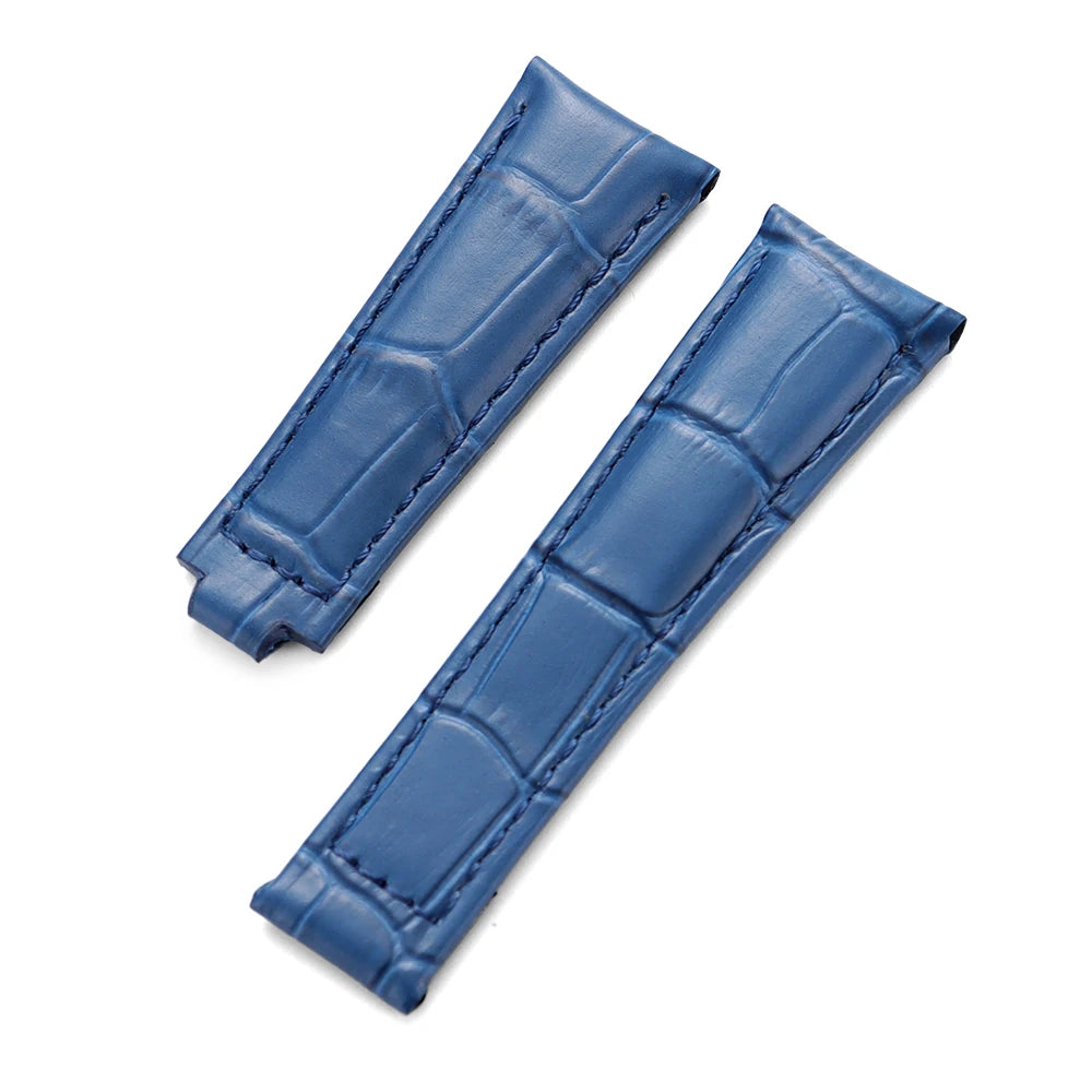 20mm Watch Band for Rolex SUBMARINER Yacht-Master DAYTONA GMT Cowhide Leather Men Strap Waterproof Wrist Belt Watch Accessories