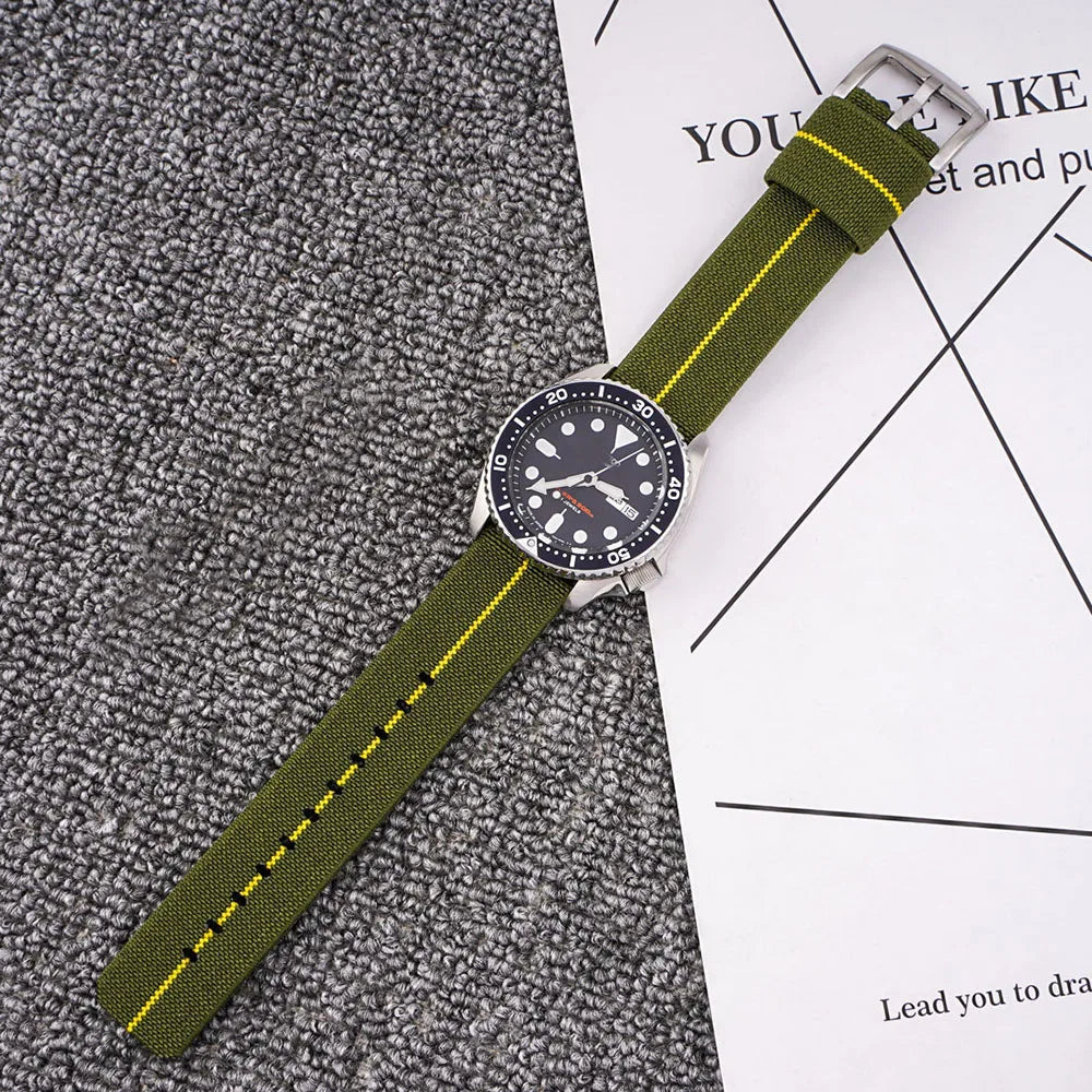 Elastic Strap for Seiko SKX007 Nylon Watch Band for Rolex for Tudor Military 18/20/22/24mm Wristband Military Quick Release Belt