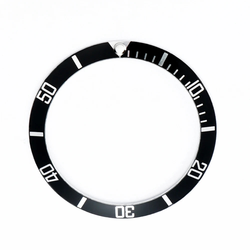 37mm Aluminium Ceramic Watch Bezel Insert Ring for Rolex Watch Case Alloy Insert Ring Slope GMT Diving Watch Part Accessories
