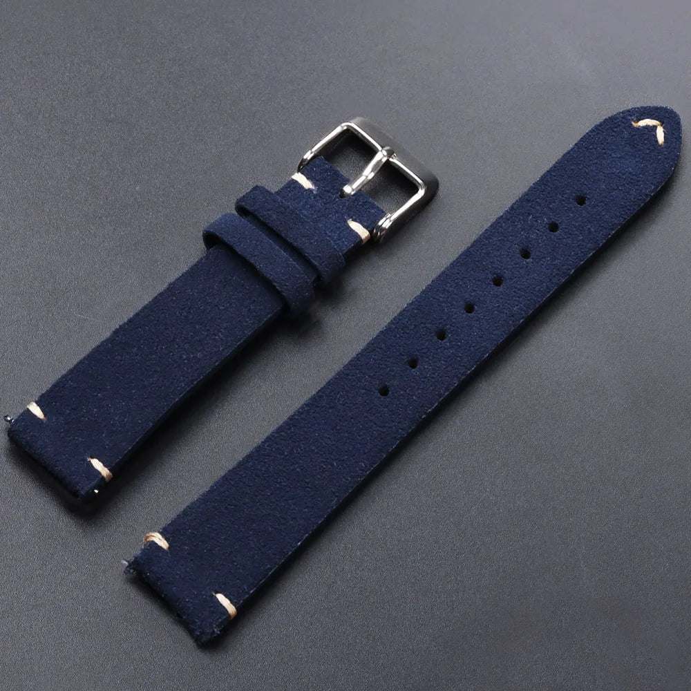 Quick Release Soft Suede Watch Strap for Seiko 18/20/22mm for Huawei Watch Gt3/Gt4 Bracelet 14/16mm Women Men Calfskin Wristband