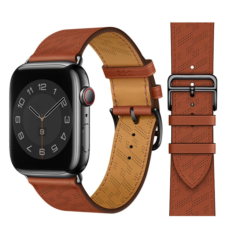Vintage Leather Strap For Apple watch band 44mm 49mm 45mm 42mm 46mm 40mm correa bracelet iWatch series 7 8 6 SE ultra Watchband
