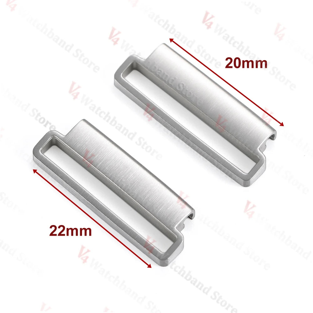 1Pair Watch Connector 20mm to 22mm,22mm to 24mm Quick Release Stainless Steel Milanese Nylon Watch Strap Metal Adapter Accessory