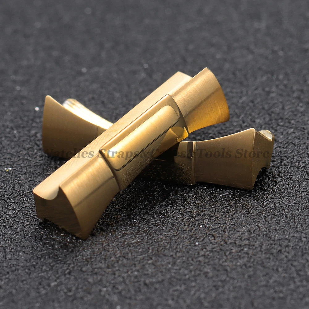 A Pair Solid Curved End Link 20mm for Rolex for Submariner for Daytona 116503 Water Ghost Rubber Watch Strap Seamless Connection