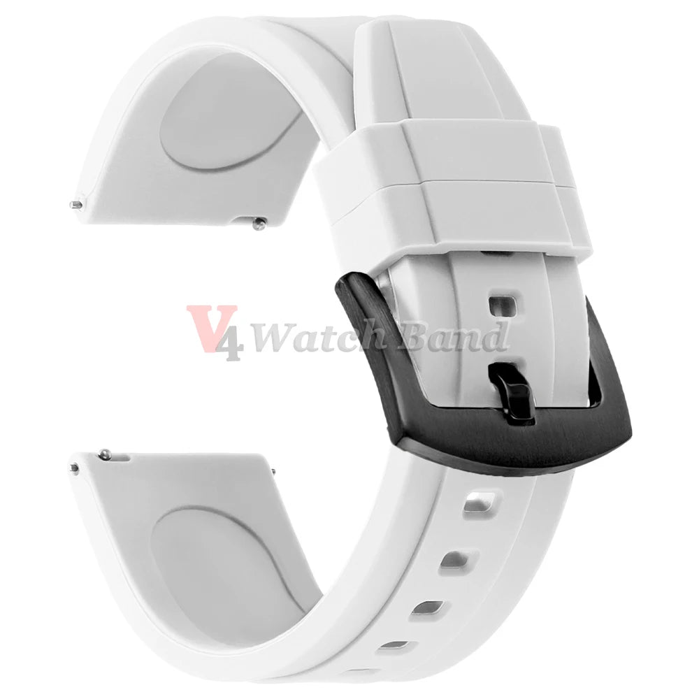 Watch Strap 20mm 22mm Universal Watch Band for Rolex for Omega Silicone Rubber Link Wrist Bracelet for Casio Soft for Smartwatch