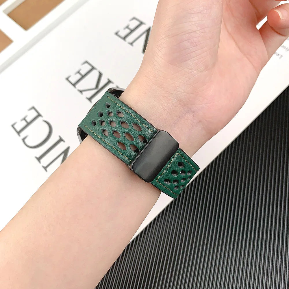 Breathable Strap For Galaxy Watch 7 6 5 40/44mm Band For MoonSwatch Garmin Vivoactive5 Amazfit Active2 Magnetic Bracelet 20/22mm