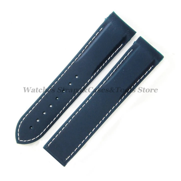 20mm 22mm Soft Rubber Watchband for Omega for Seamaster 300 for Speedmaster Planet Ocean Bands Silicone Waterproof Sport Straps
