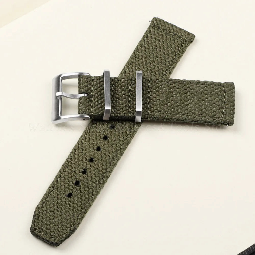 Nylon Cotton Watch Strap for Army Military Wristband 20mm 22mm for Seiko for Omega Weave Quick Release Bracelet Replacement Band