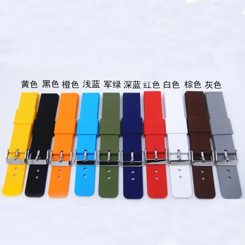 Silicone Band for Samsung Galaxy Quick Release for Huawei Universal Watch Straps 20mm 22mm 14mm 16mm 18mm Women&Men Accessories