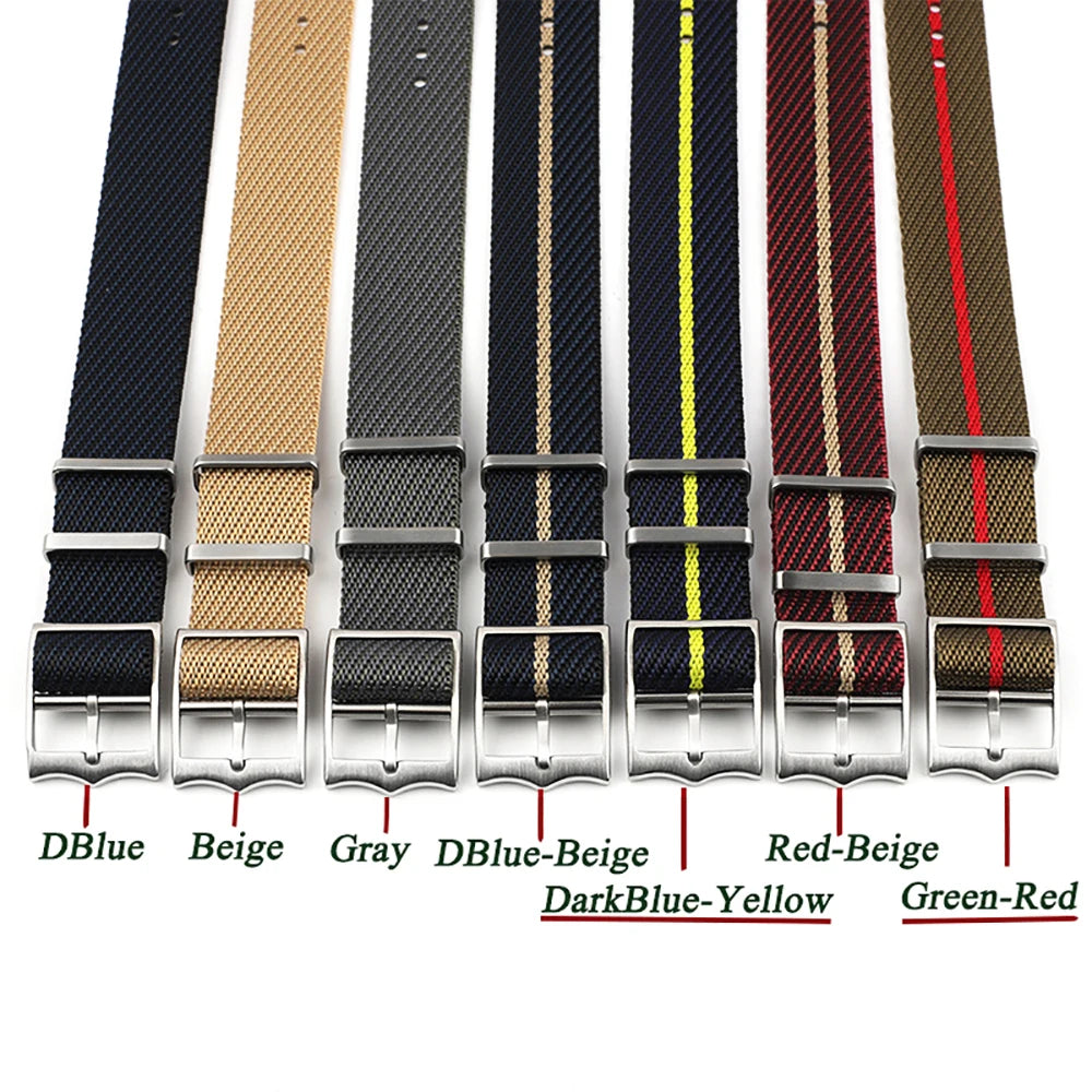 Fabric Bracelet for Rolex Premium Nylon Watch Band for Tudor Army Military Canvas Strap for Seiko 20mm 22mm Men Women Wristband