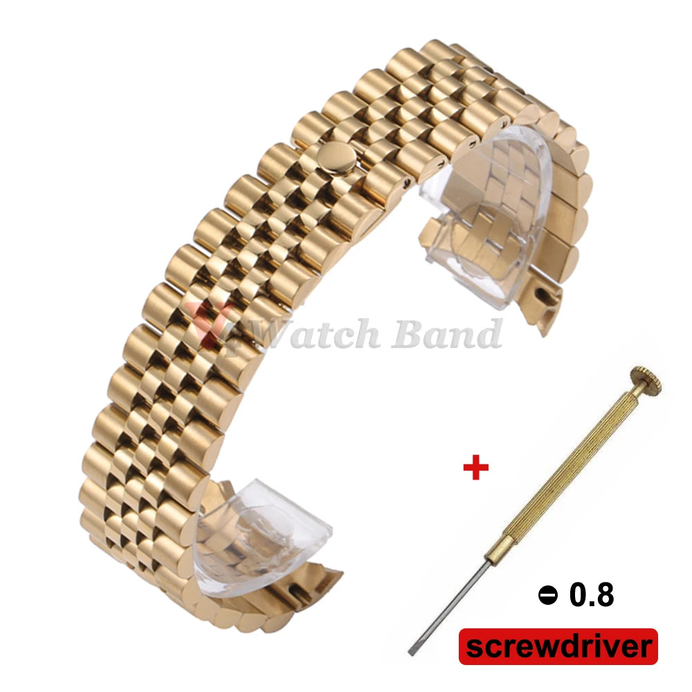 Watchband for Rolex Sub GMT Yacht Daytona 13mm 17mm 20mm 21mm Strap for Jubilee Luxury Watch Chain Parts Replacement Accessories