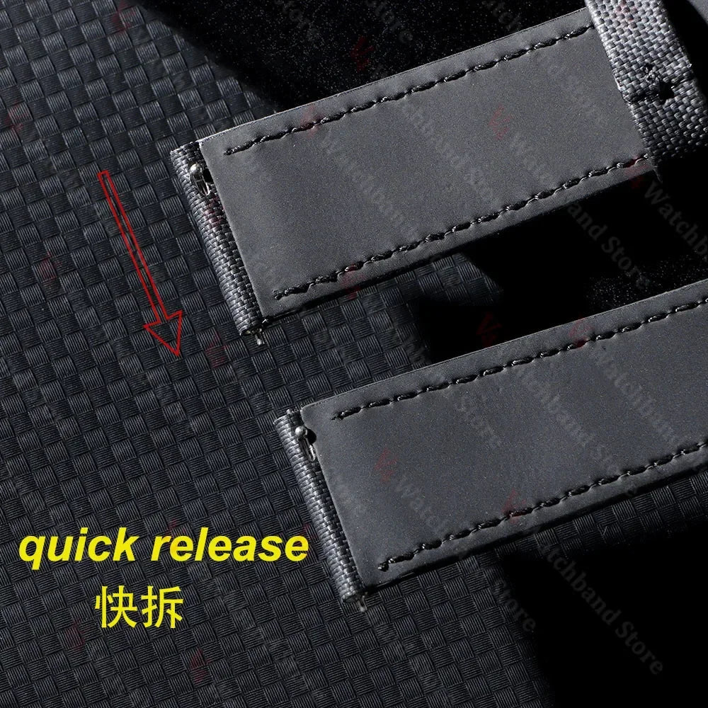 18mm 20mm 22mm Nylon Quick Release Waterproof Watch Bands Sailcloth Straps for Omega for Blancpain for Seiko Divers Men Women