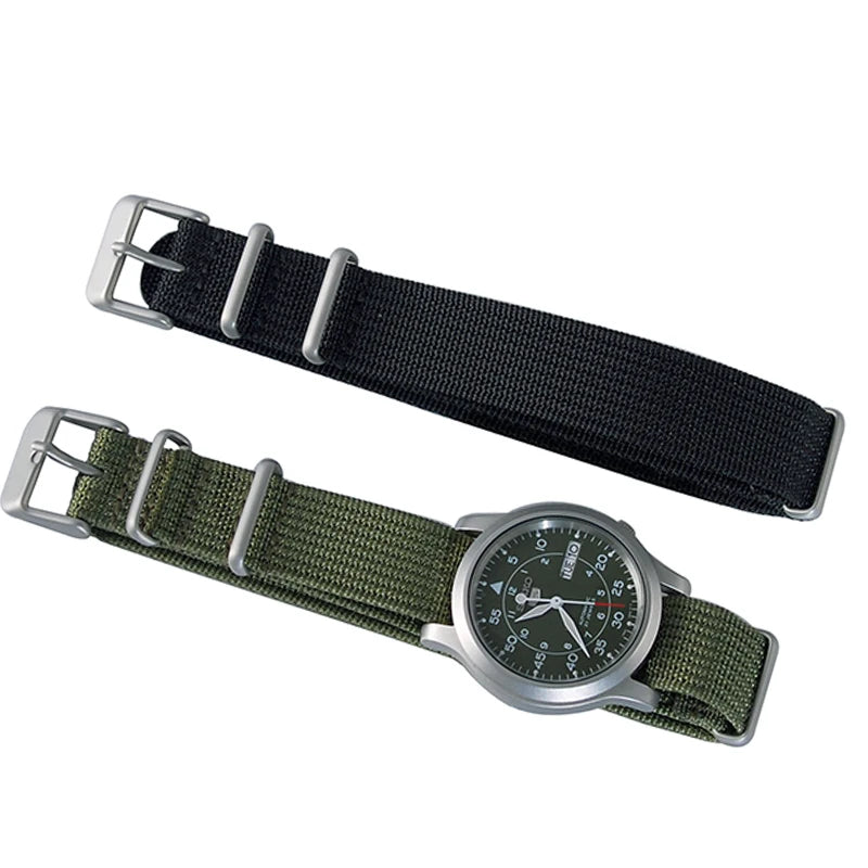 20mm 22mm Nylon Watchband for Seiko Military Braid Ribbed Men Sport Bracelet for Huawei Gt2/3 Strap for Samsung Galaxy Watch 3/4
