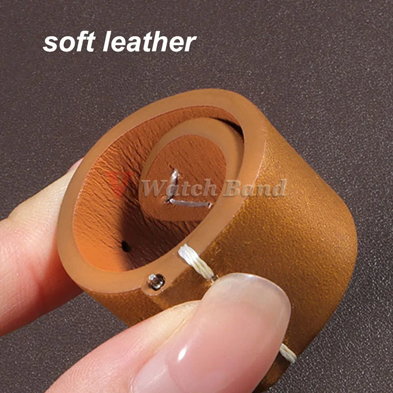 18mm 19mm 20mm 21mm 22mm 24mm Wristband Retro Oil Wax Genuine Leather Watchband Quick Release Calfskin Strap for Seiko for Rolex