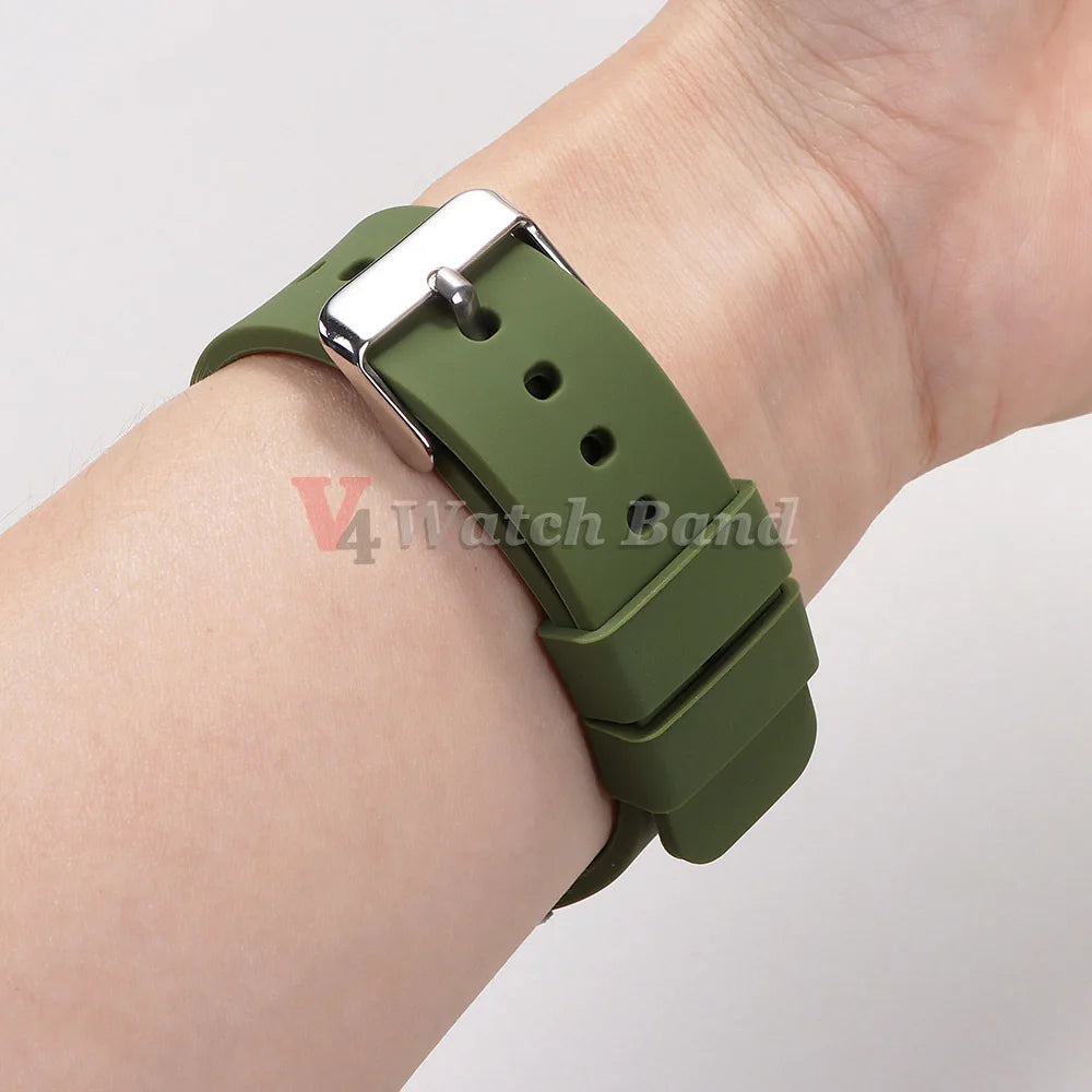 10/12/14/15/16/18/19/20/21/ 22/24mm Quick Release Silicone Strap for Samsung Galaxy Watch 3 4 5  for Huawei GT2/GT3 Smart Watch