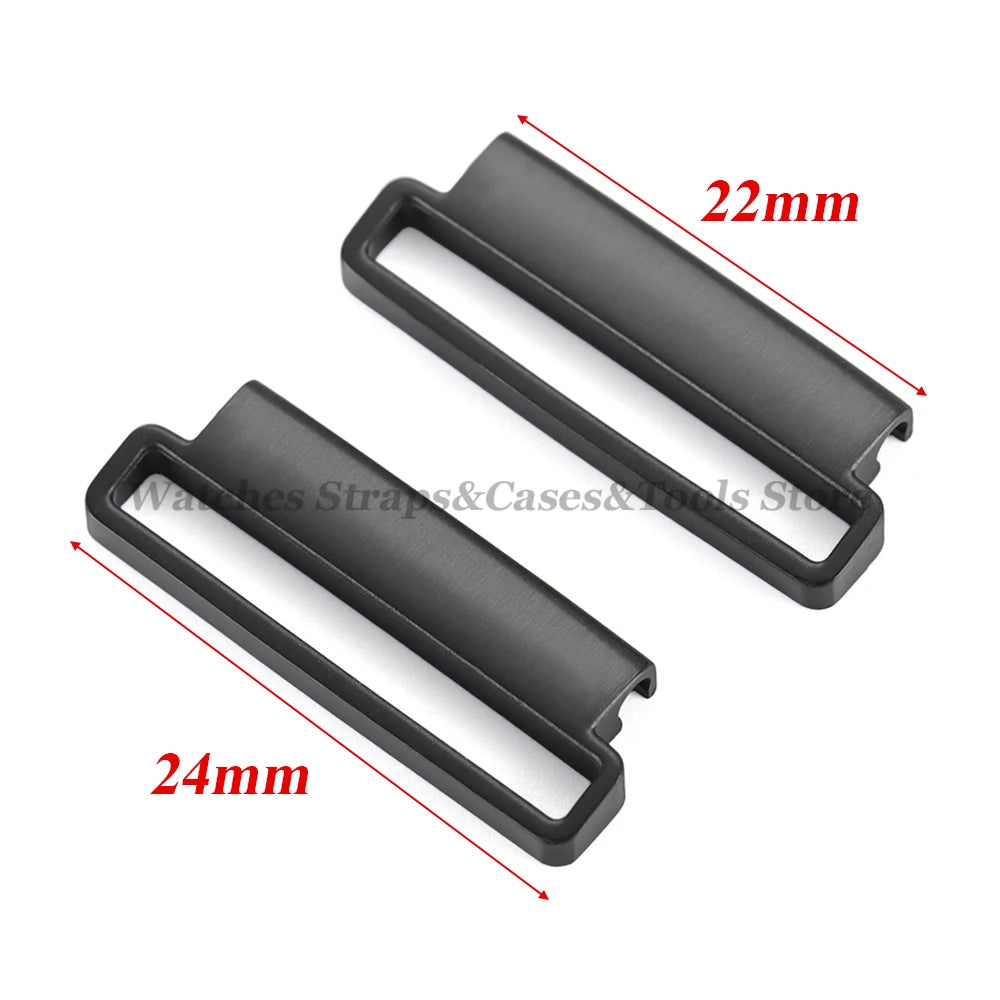 1 Pair Stainless Steel Watch Connector 20mm to 22mm 22mm to 24mm Quick Release Metal Adapter for Nylon Strap Watch Accessories