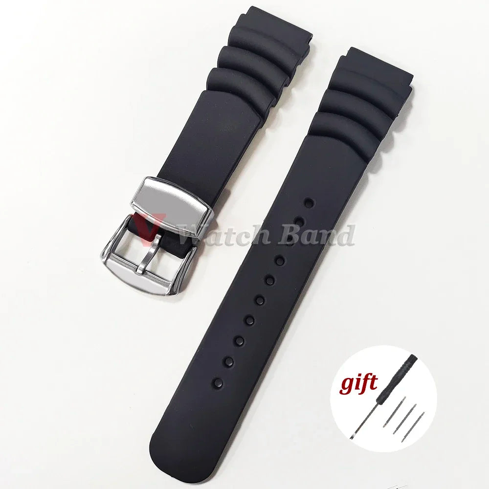 20mm 22mm Watchband Sport Bracelet for Seiko 5 skx007 skx013 Abalone Canned Prospex Resin Replacement Silicone Wristband