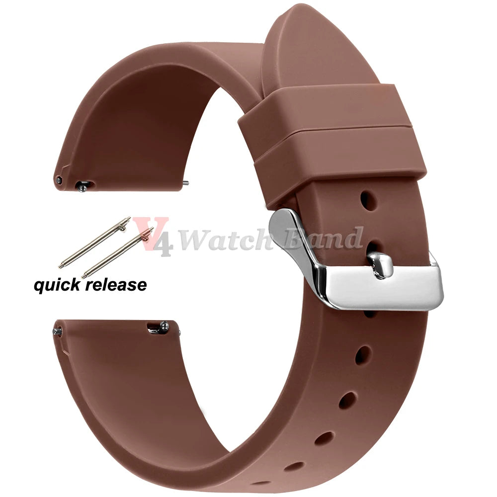 16mm 18mm 20mm 22mm Quick Release Silicone Strap for Samsung Galaxy Watch 3 4 5  for Huawei GT2/GT3 Smart Watch Bracelet