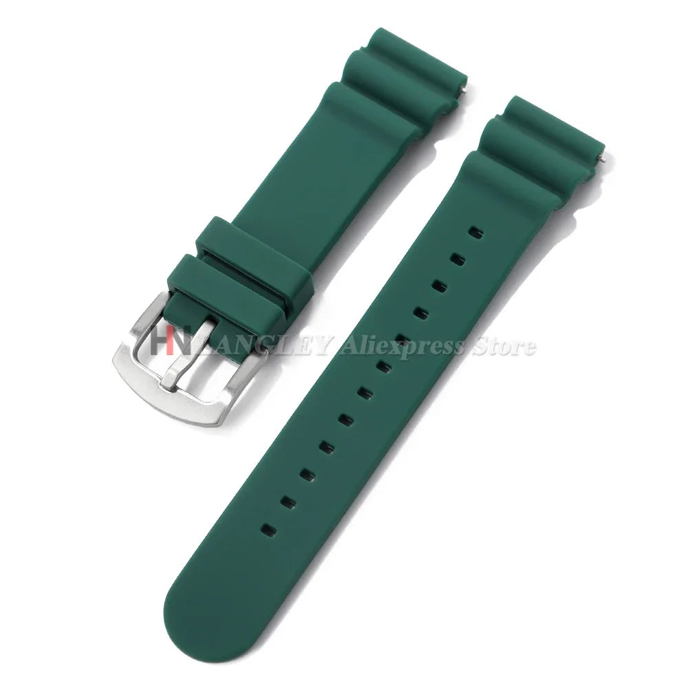 20mm 22mm Soft Rubber Watch Strap for SEIKO 5 SKX007 SKX009 Diving Watch Men Women Sport Silicone Waterproof Replace Bracelets