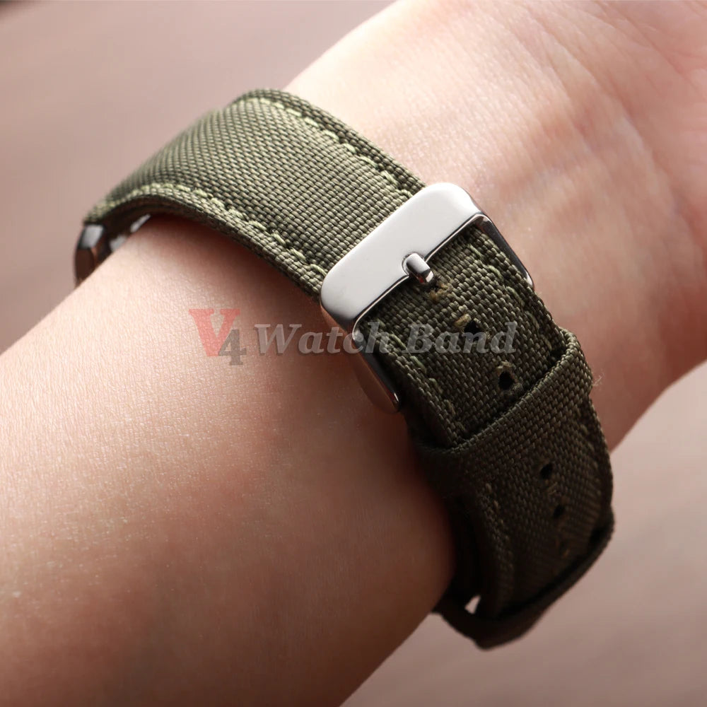 Sailcloth Strap for Omega Genuine Sailcloth Watch Band Premium Two Sided Nylon Quick Release Bracelet 20mm 22mm Sport Wristbelt