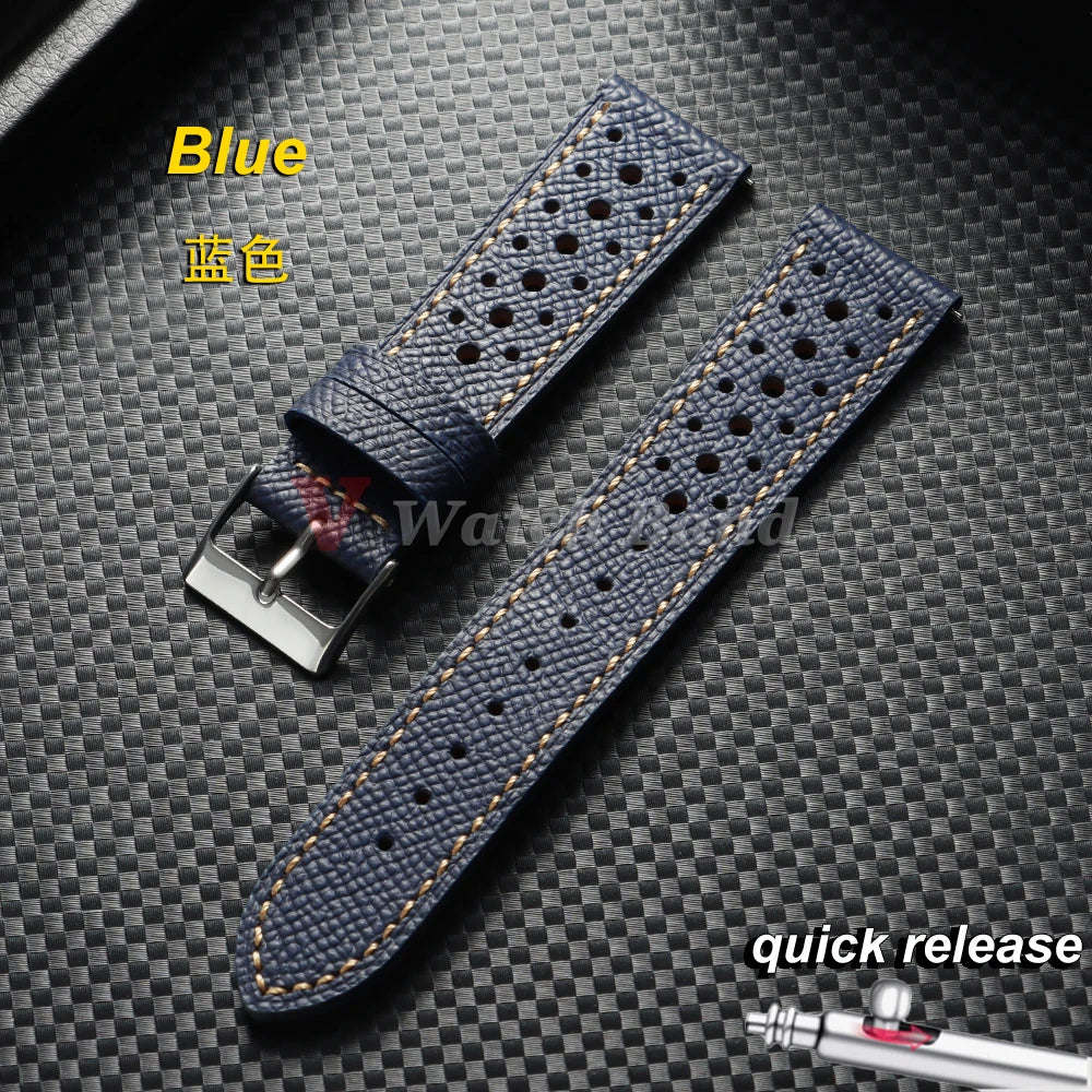 18mm 19mm 20mm 22mm Universal Vintage Cowhide Watch Strap Porous Breathable Wtistbelt Brown Watchband Men Accessories Pin Buckle