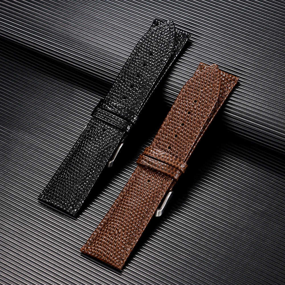 Cowhide Watch Strap Men Bracelets 14mm 15mm 16mm 18mm 19mm 20mm 21mm 22mm Lizard Pattern Leather Watch Band For Seiko For Omega