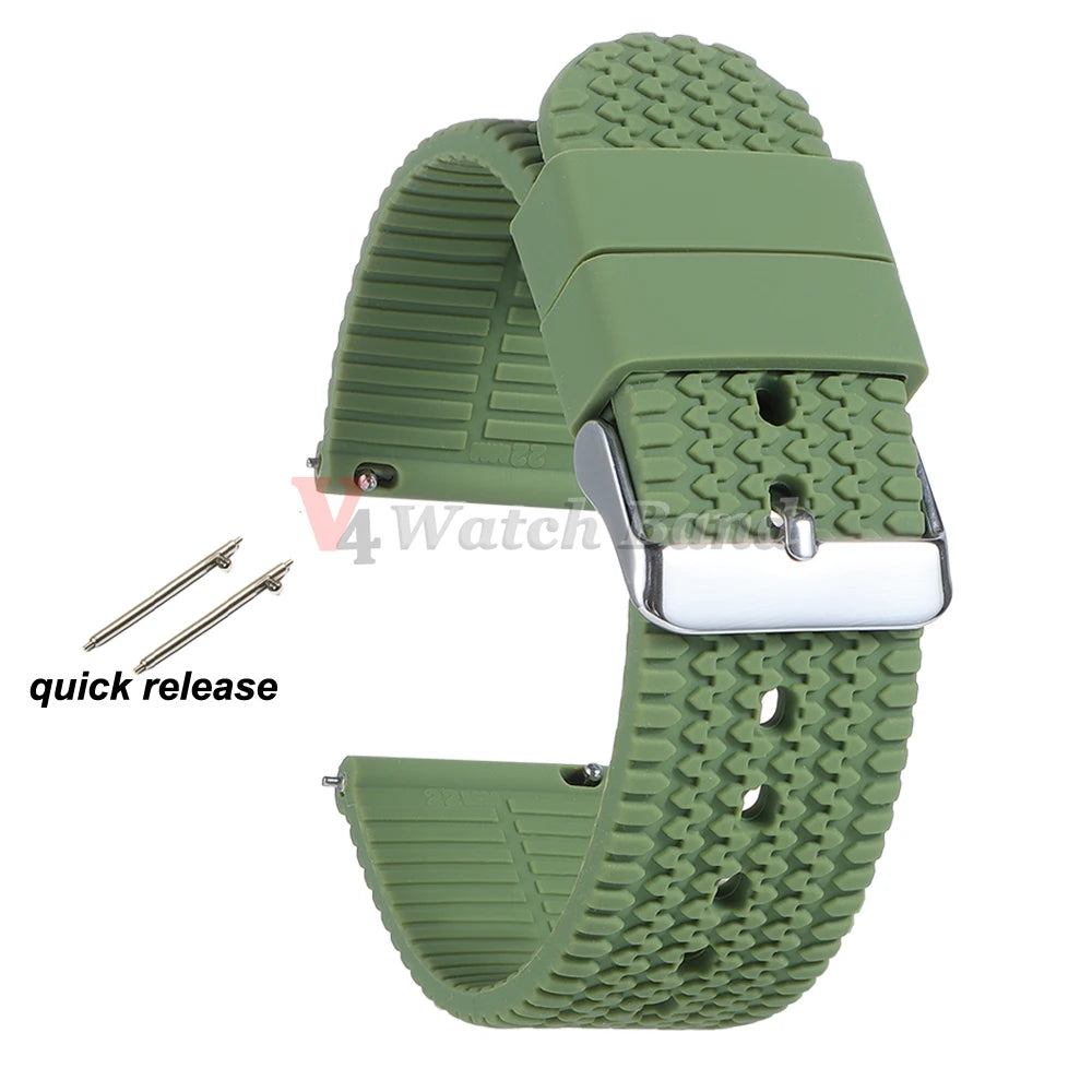 18mm 20mm 22mm 24mm Quick Release Silicone Strap for Samsung Galaxy Watch 3 4 5  for Huawei GT2/GT3 Smart Watch Bracelet